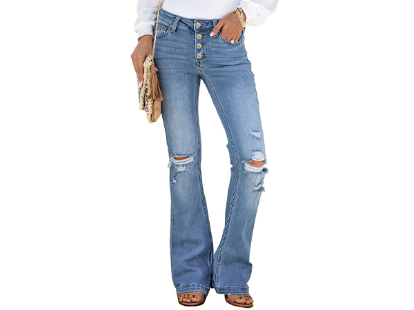 flared denim jeans