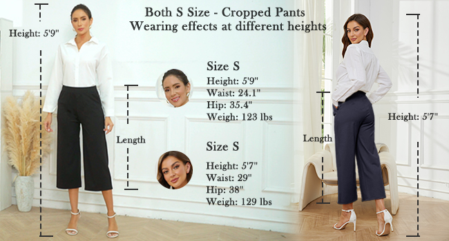 For someone 5''9'''', these pants look like capris; for 5''7'''', they appear as crop pants.