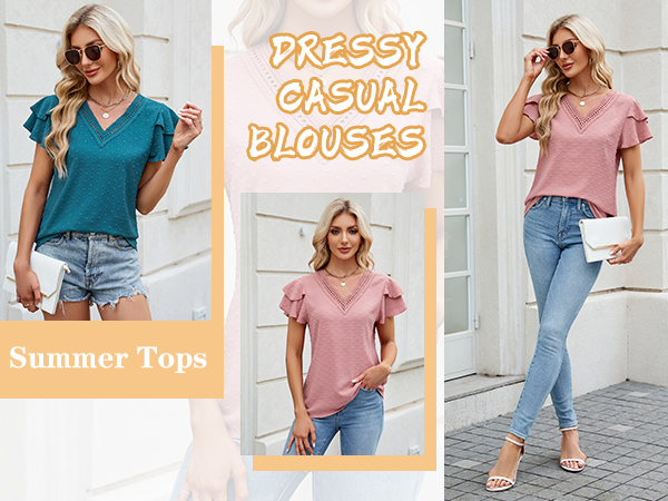 Women&#39;s Summer Tops Dressy Casual Blouses