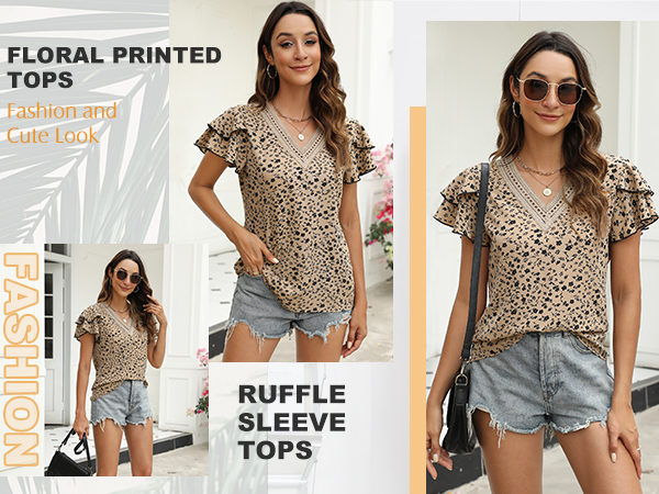 floral print tops for women