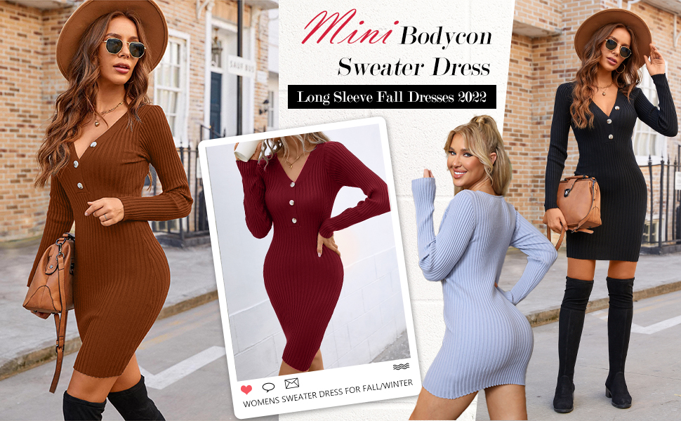 womens sweater dress for women fall fashion 2022 dresses