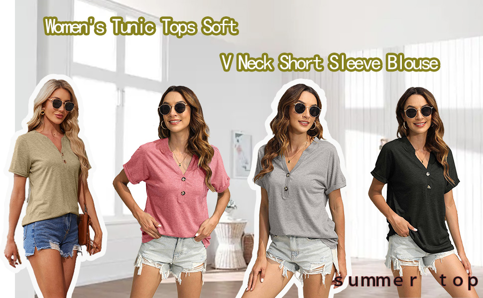 Short sleeve tops for women