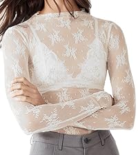 date night party tops lace sheer mesh shirt