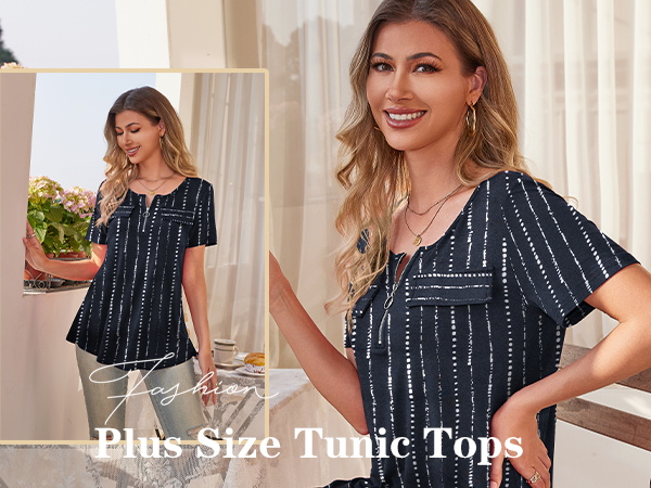 Othyroce Plus Size Tunic tops