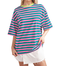 Striped Womens T Shirts