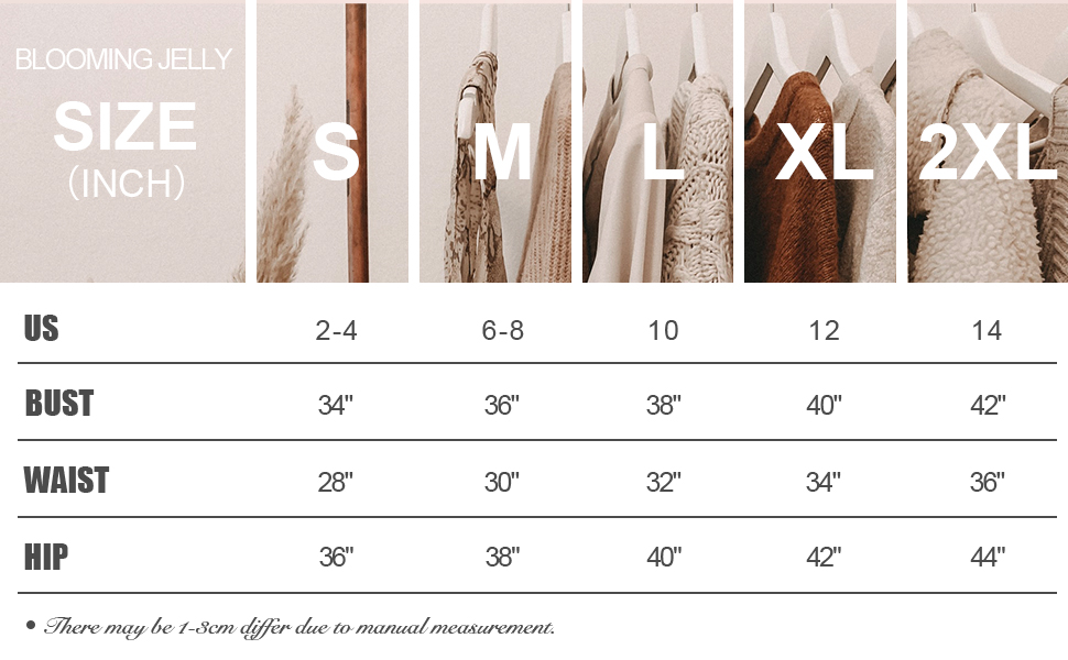 size chart of womens shirts