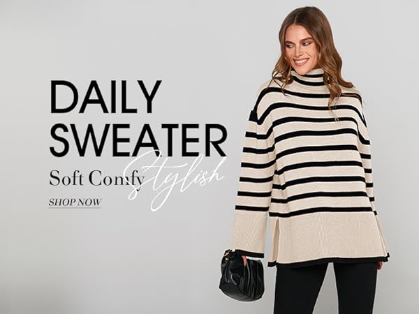 long sleeve turtleneck sweater fall sweaters for women dressy sweaters casual sweater top