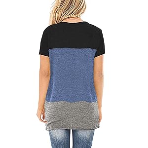 blue block women shirt