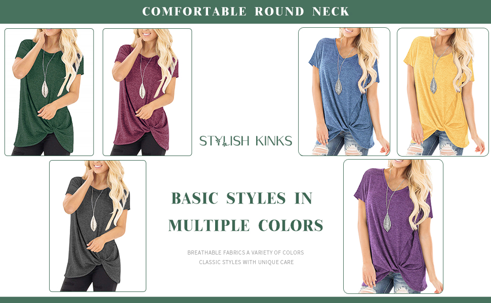 women twist knot tops