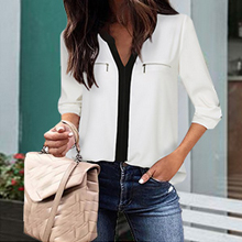 white summer blouses for work