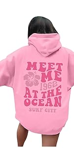 pink palm puff hoodie