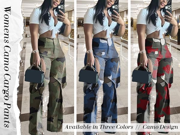 Camo Cargo Pants / Available in Three Colors