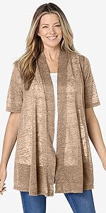 Lightweight Open Front Cardigan Sweater