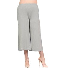 PASTEL BY VIVIENNE LOUNGE WIDE LEG CROP CULOTTES PLUS SIZE CASUAL LOUNGE LOOSE RELAXED