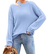 Halter Neck Fuzzy Knit Pullover Sweater