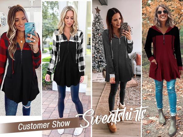 Womens Tunic Sweatshirts