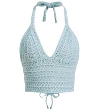 backless knit halter top