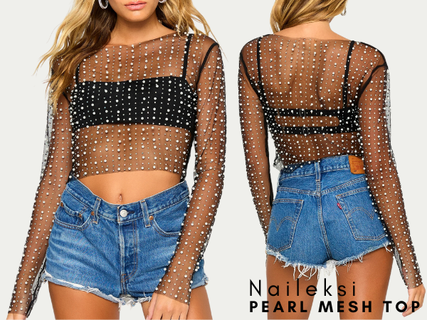 Naileksi Pearl Mesh Top