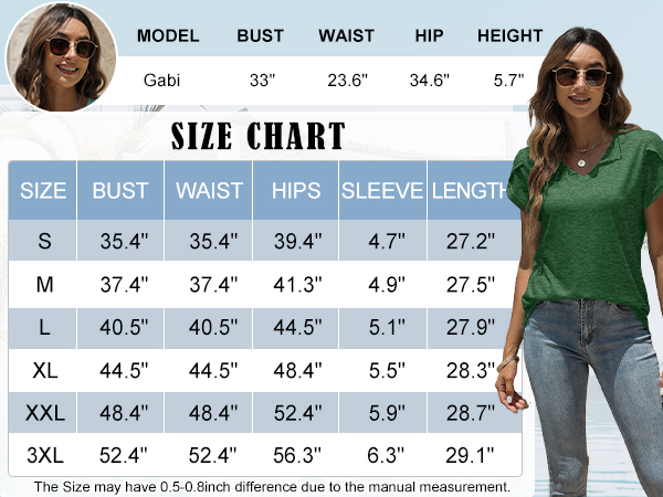 Flowy Summer Top for Women Plus Size T-Shirts Loose Fit