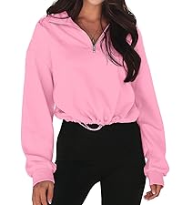 Crop Zip Up Sweatshirts