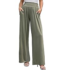 Pleated Palazzo Pants for Women