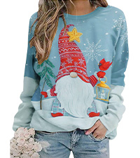 Santa Graphic Tops