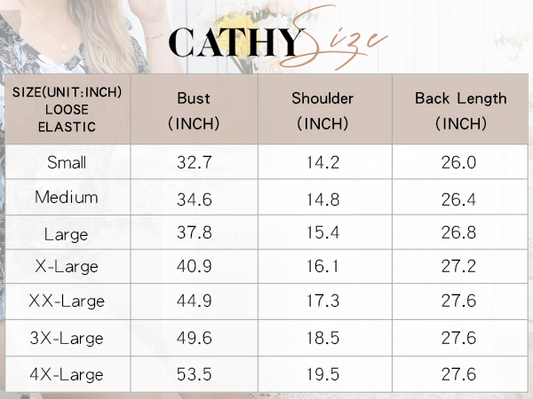 CATHY 2024 Womens Summer Tunics Tops