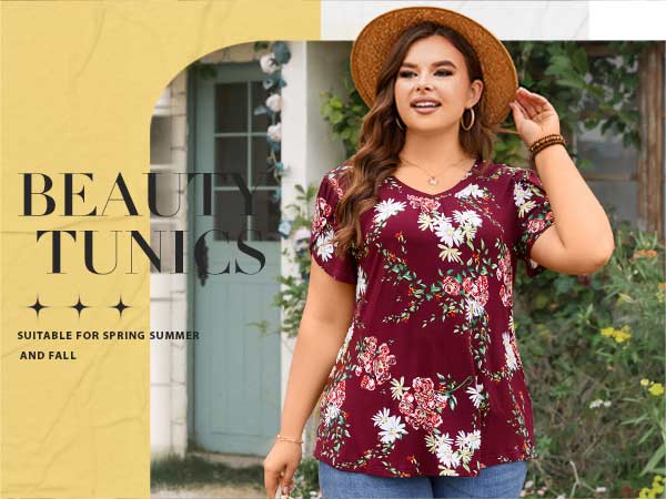 plus size short sleeve tops for women