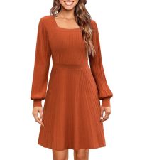 Orange Sweater Dress