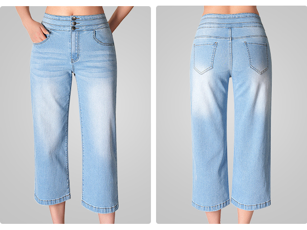 Roswear wide leg pants - Model Light Blue phone