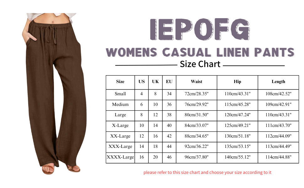 Womens Linen Pants