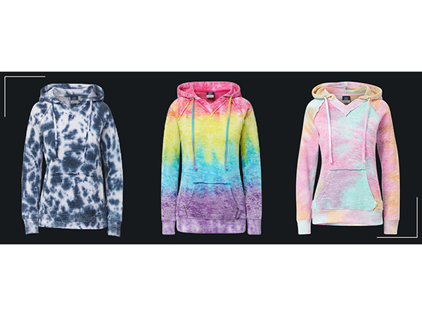 MV Sport Rainbow Women''s Courtney Burnout Hooded