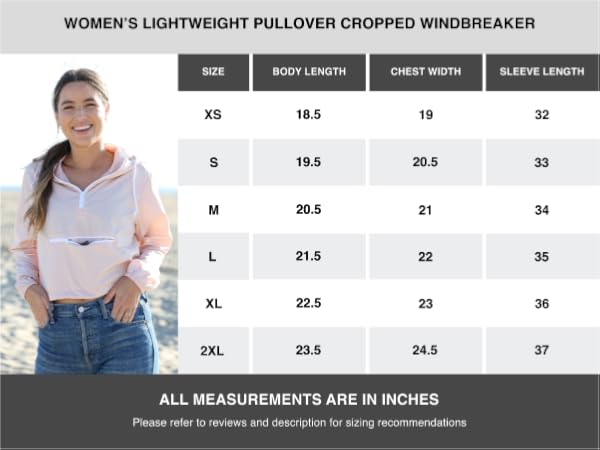 Women’s lightweight pullover cropped windbreaker