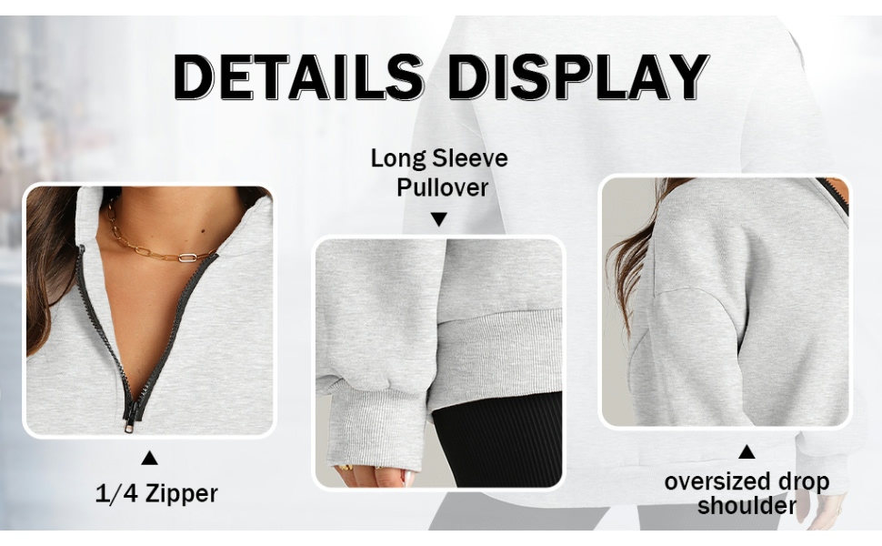 quarter zip pullover women