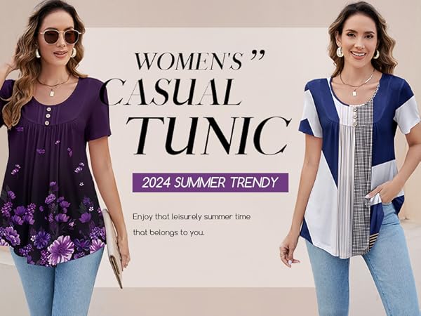 Womens Causal Tunic Summer