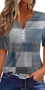 henley shirts for women plus size