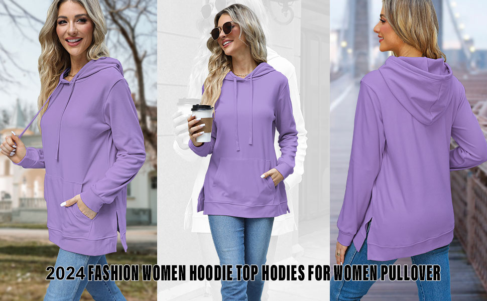 purple sweatshirt long hoodies for women 