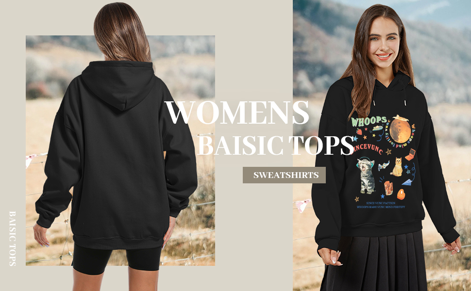 graphic hoodies for women