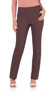 Straight leg pant with front pocket and button detail