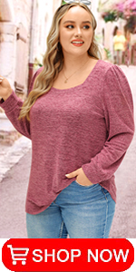 plus size tops square neck