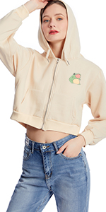 cute frog zip up hoodie