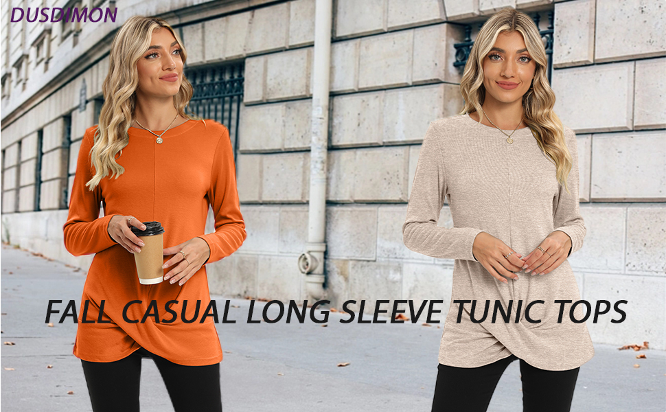 Women Long Sleeve Tunic Tops