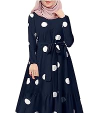 Women Islamic Abaya Robe Ladies Muslim Dresses Loose Long Sleeve Prayer Clothes