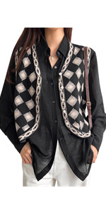 Argyle V Neck Button Front Cardigan Sleeveless Knit Sweater Vest