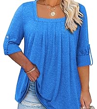 Amrto Plus Size 3/4 Sleeve Tops for Women