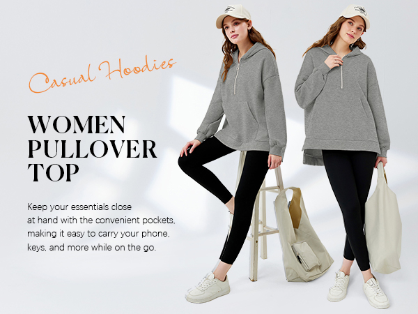 Fisoew Womens Long Sleeve Casual Sweatshirts 