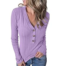 Button V Neck Sweater