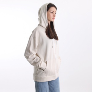 Beige Oversized Zip Up