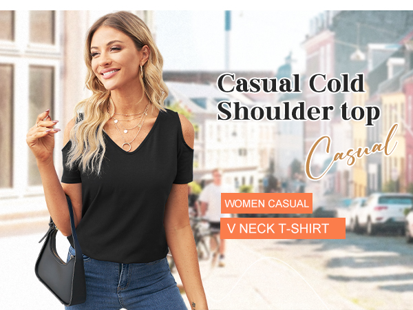 womens cold shoulder top