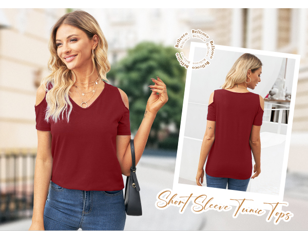 womens wine red t-shirt